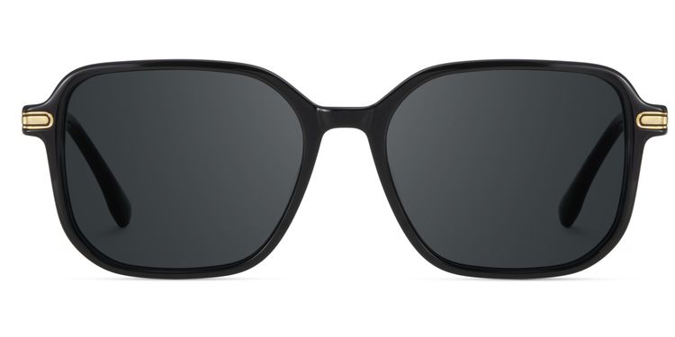 Jetson Black Rectangle Sunglasses