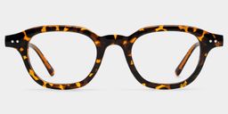 Amber Tortoise Square Glasses1