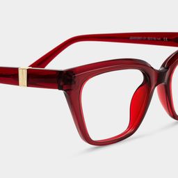 Quincy Red Cat eye Glasses5