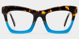 Benitez Blue Rectangle Glasses2
