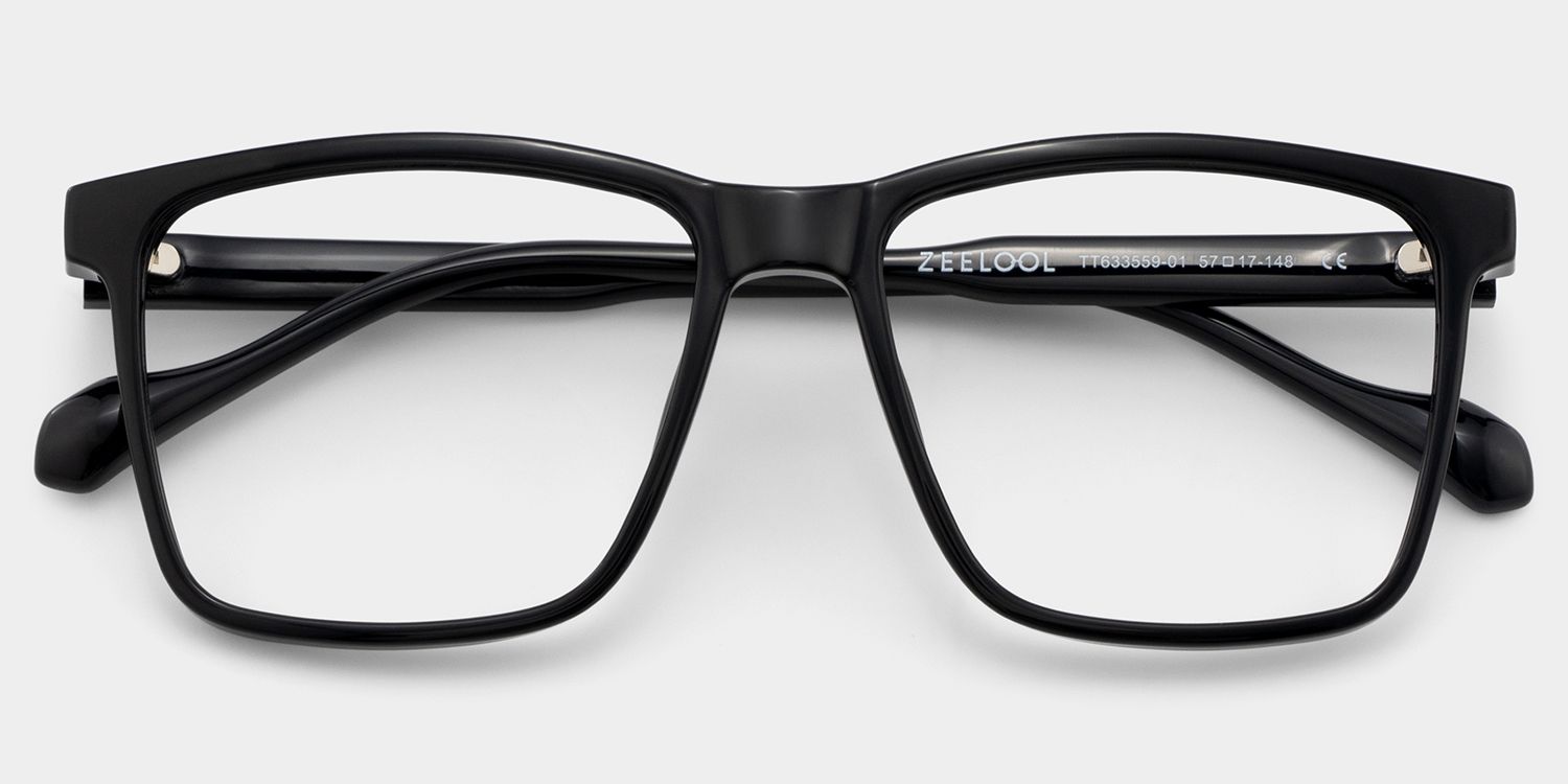 Burgos Square Black Glasses | Zeelool Glasses1