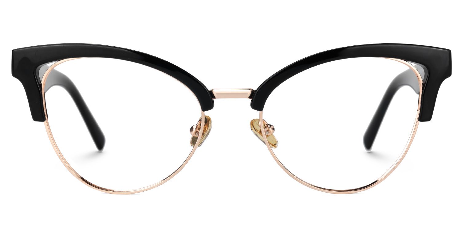 Charlene Browline Cateye Black EyeGlasses | Zeelool0