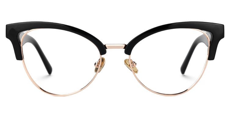 Charlene Black Browline Glasses
