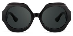 Geoffrey Black Geometric Sunglasses0
