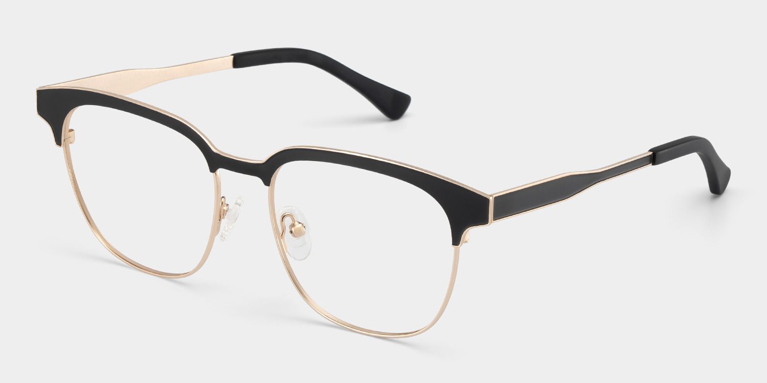 Wren Browline Black-Gold Eyeglasses & Glasses Frames4