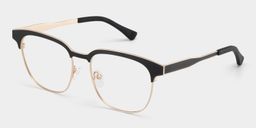 Wren Black-Gold Browline Glasses4
