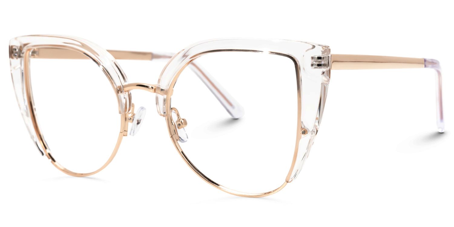 Brewer Cat-eye Clear Eyeglass Frames for Women | ZEELOOL1