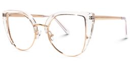 Brewer Clear Cat eye Glasses1