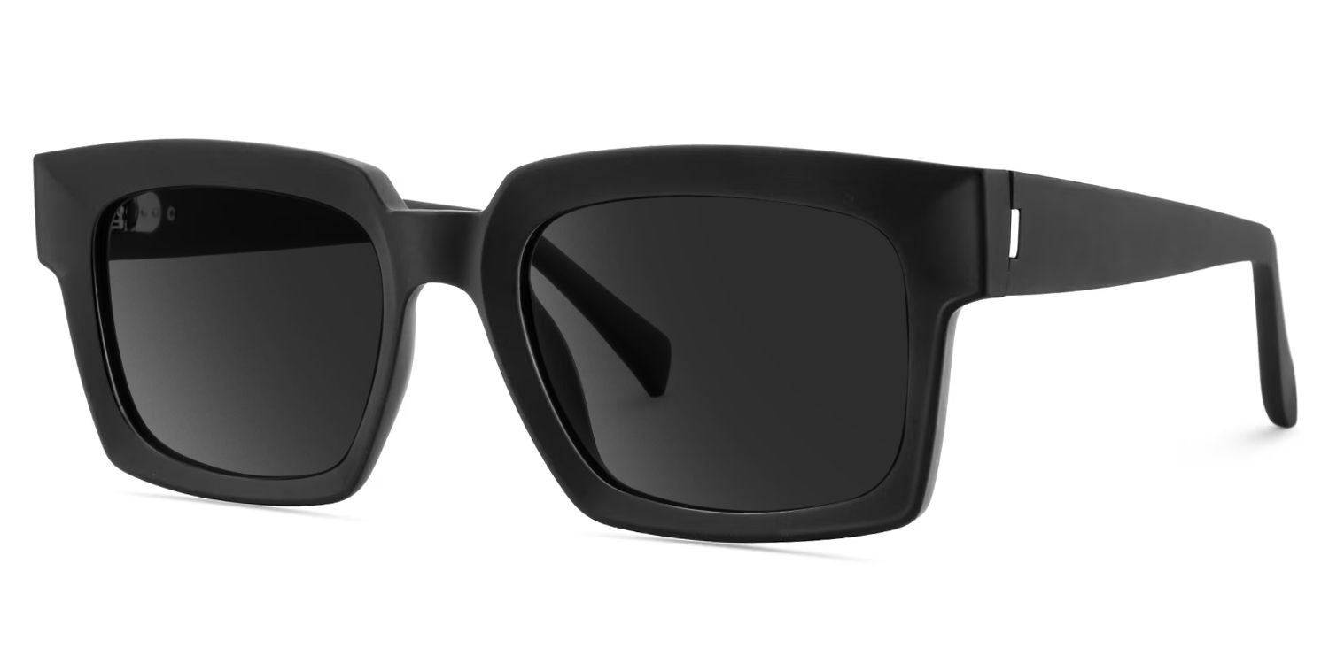 Amadeo Tr90 Black Rectangle Frame Sunglasses | ZEELOOL2