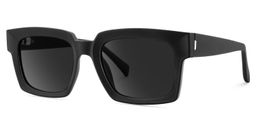 Amadeo Black Rectangle Sunglasses2