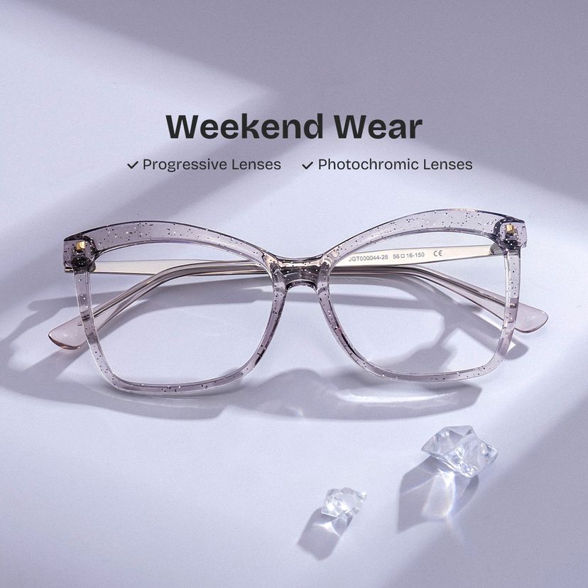 Isaebella Smoke Gray Butterfly Glasses