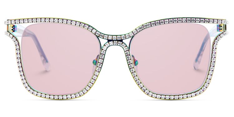 Shine Iridescent Square Sunglasses