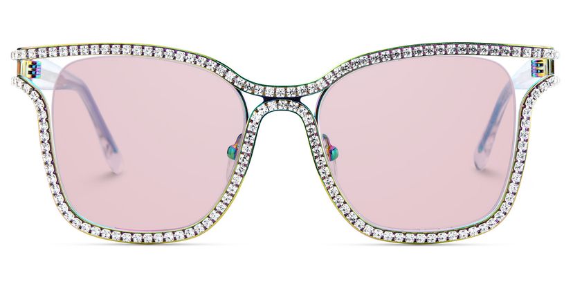 Shine Iridescent Square Sunglasses
