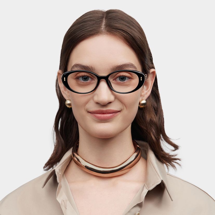 Blaire Black Oval Glasses