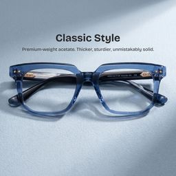 Michael Blue Square Glasses0