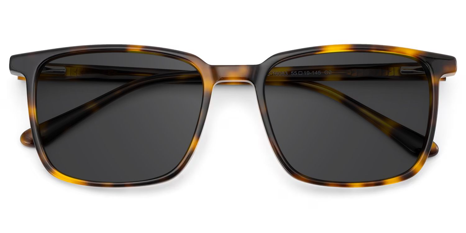 Aidan Tortoise Rectangle Polarized Sunglasses for Driving | ZEELOOL1