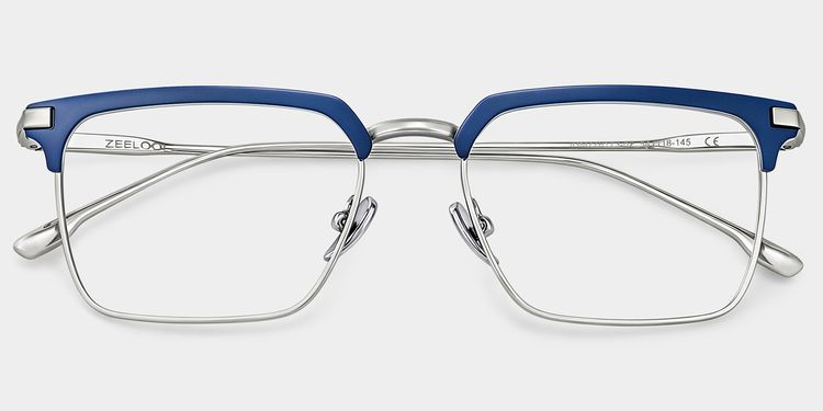 Addison Blue Browline Glasses