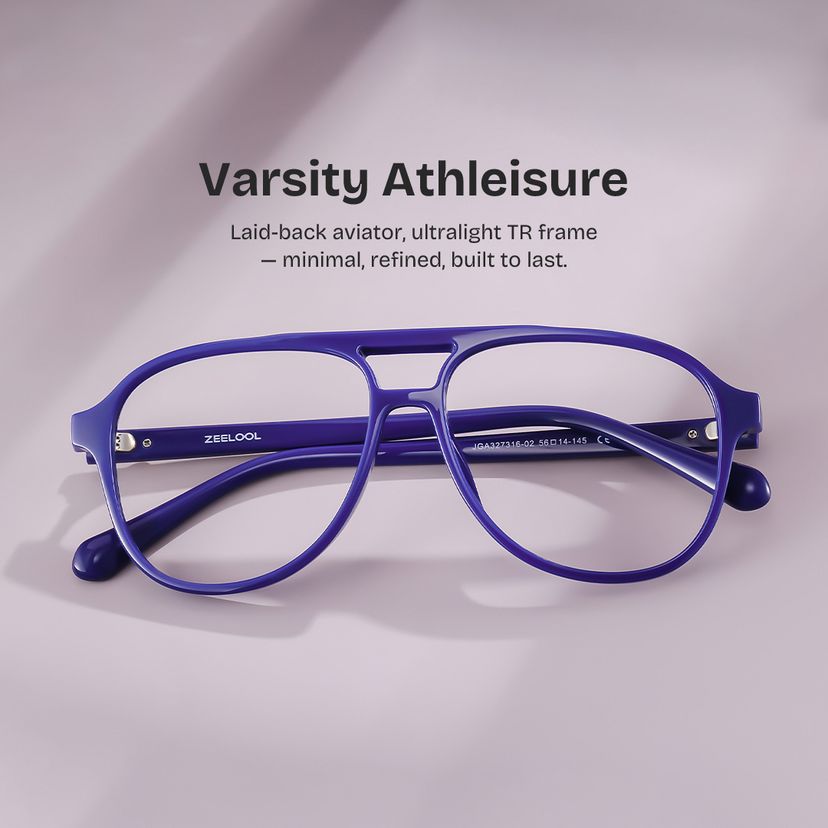 Luna Blue Aviator Glasses
