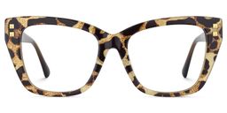Tessia Brown Leopard Square Glasses2