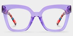 Malcolm Purple Square Glasses0