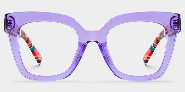 Malcolm Purple Square Glasses
