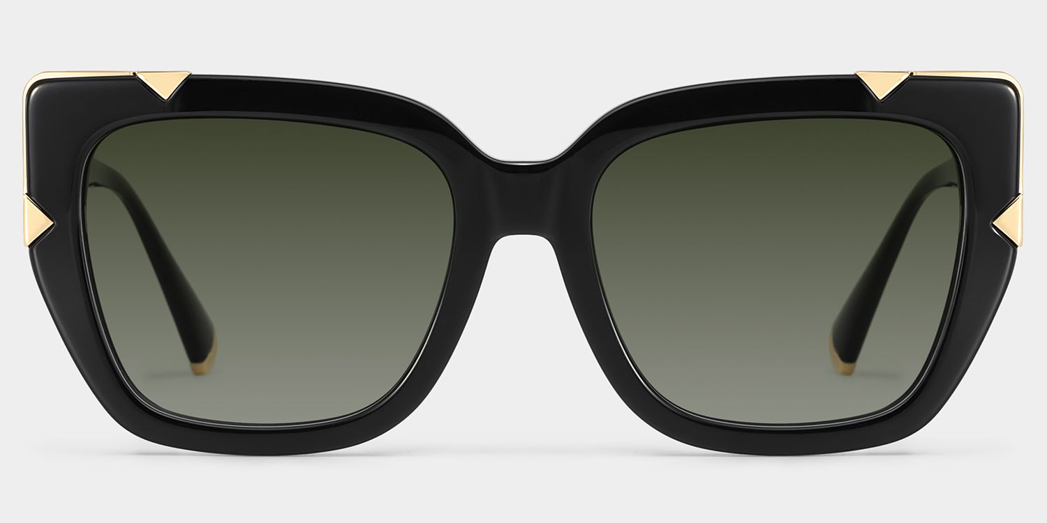 Grace Black Gold Cat Eye Sunglasses to Frame Your Face | ZEELOOL1