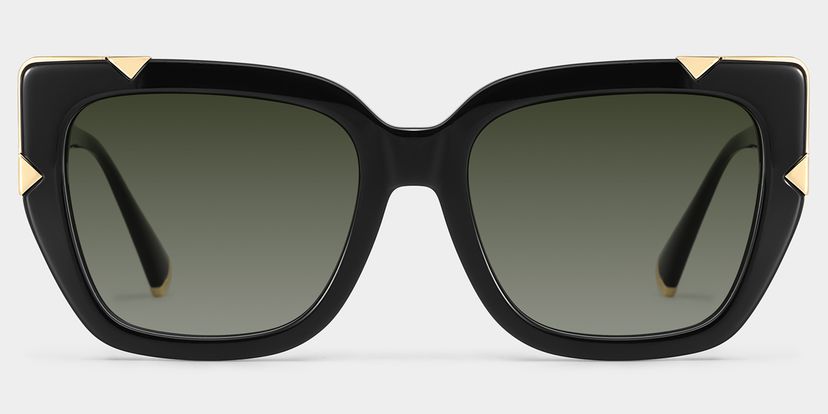 Grace Black Gold Cat eye Sunglasses
