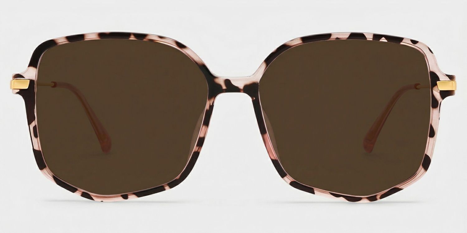 Payton Tr90 Tortoise Geometric Frame Sunglasses | ZEELOOL0
