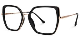 Keller Black Geometric Glasses2