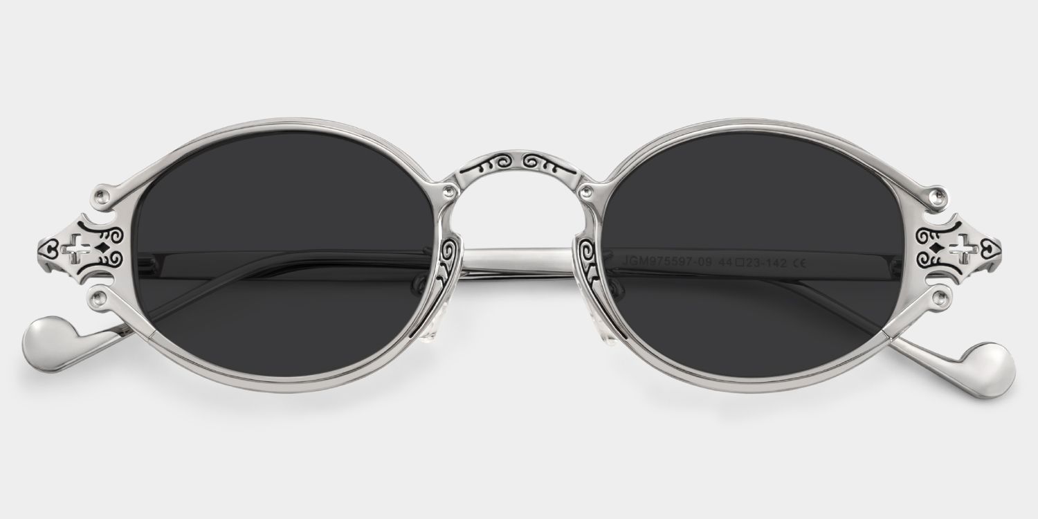Serena Silver Oval Sunglasses to Frame Your Face | ZEELOOL1