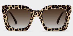 Megan Leopard print Square Sunglasses0
