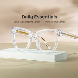 Rory Clear Square Glasses0