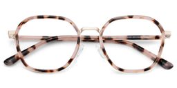 Mitchell Pink Tortoise Geometric Glasses2