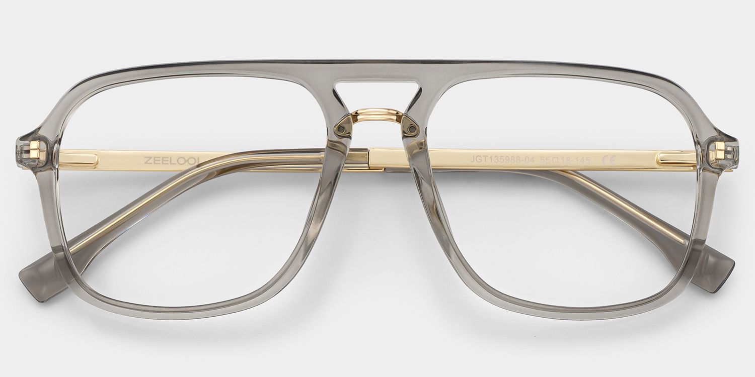 Aviator Kilworth Gray Glasses deals -Zeelool Glasses2