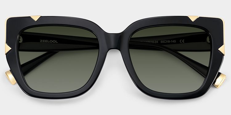 Dax Black Square Sunglasses