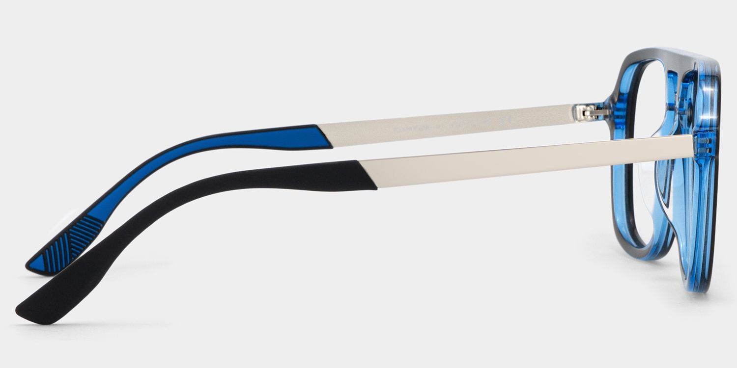 Ryder Blue Aviator Mixed Frame Glasses for unisex | ZEELOOL4