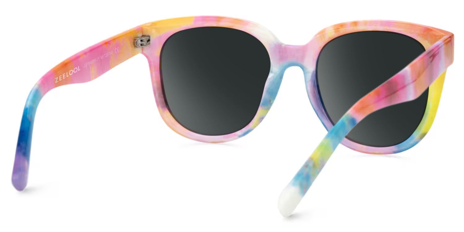 Harrell Plastic Rainbow Square Frame Sunglasses | ZEELOOL3