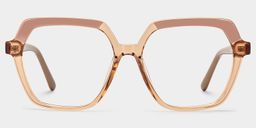 Norah Beige Geometric Glasses1
