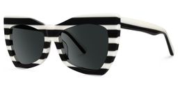 Bernita Black-White Geometric Sunglasses1