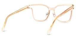 Shine Gold White Square Glasses5