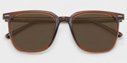 Eliza Dark Brown Square Sunglasses1