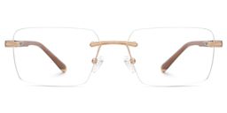 Savitrie Brown Rectangle Glasses0