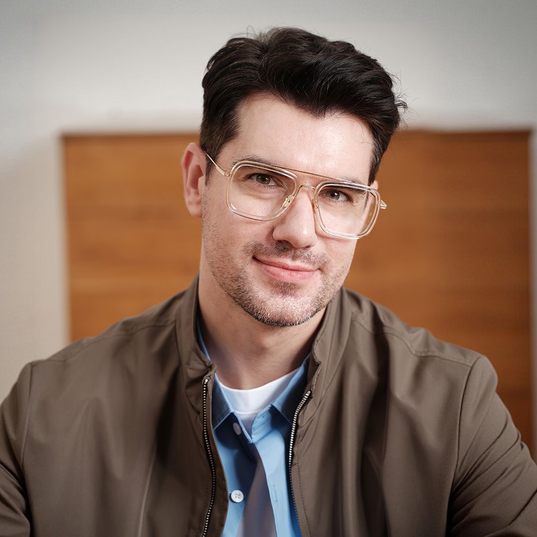 Gifford Aviator Clear Frame Glasses for Women and Men | ZEELOOL7