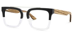 Pascal Black Clear Aviator Glasses3