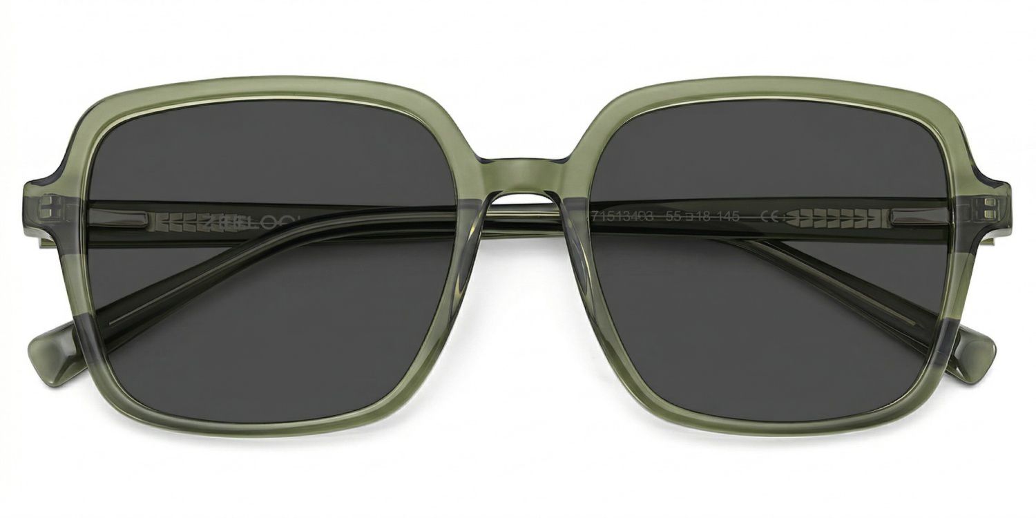 Ember Square Green Frame Sunglasses Online Sale | ZEELOOL1
