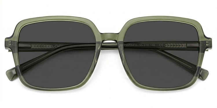 Ember Green Square Sunglasses