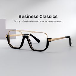 Oromiya Black Gold Aviator Glasses0