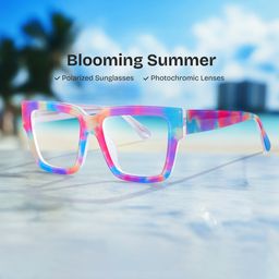 Pop Colorful Rectangle Glasses0