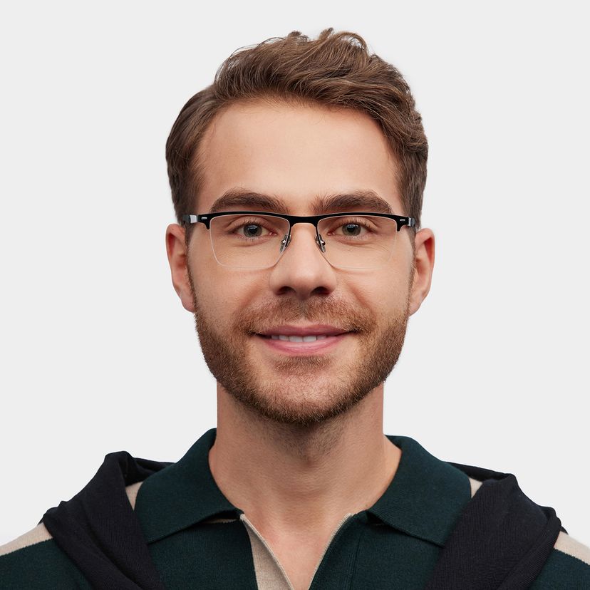 Brock Black Browline Glasses