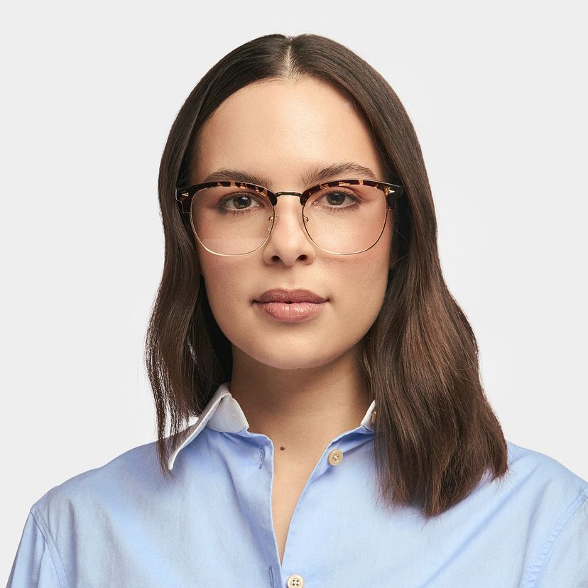 Lasha Gold Browline Glasses
